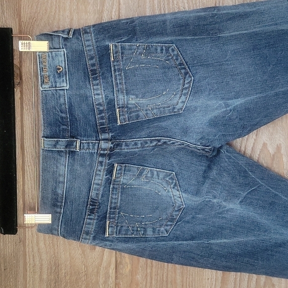 True Religion Audrey Mid Rise Slim Boyfriend Jeans Medium Wash Size 24 - Picture 7 of 8